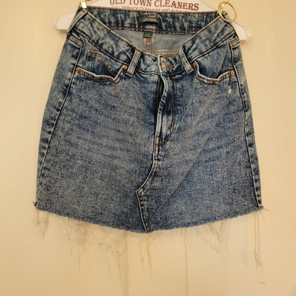 Denim mini skirt